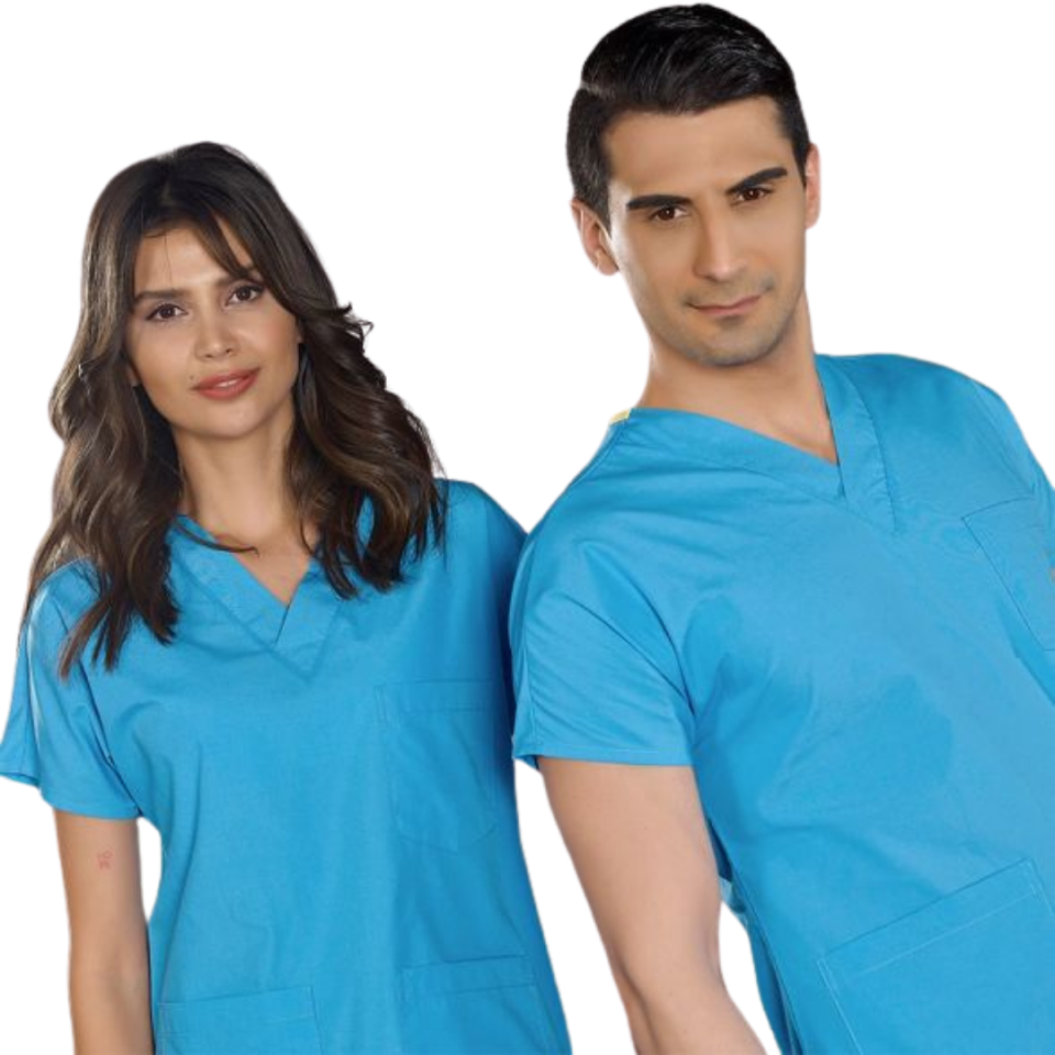 Turkuaz Dr Greys Scrubs (Terikoton/İnce Kumaş)  t100