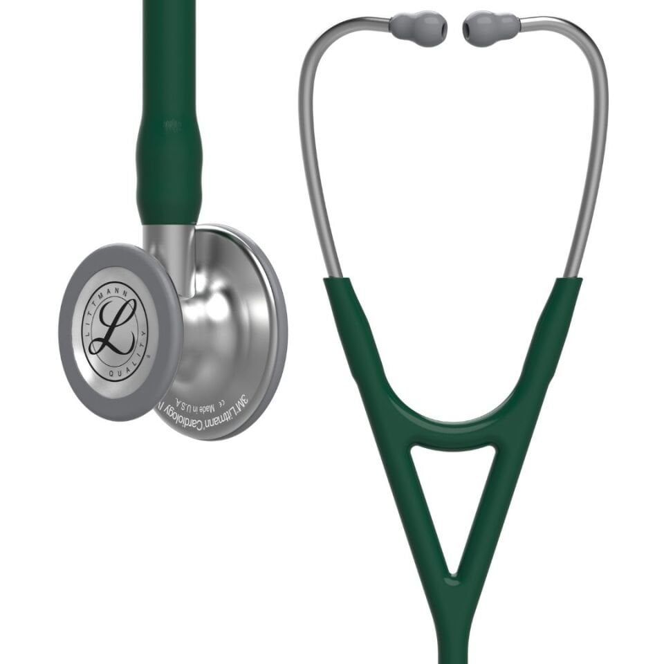 3M Littmann Steteskop Kardiyoloji 4 6155 Avcı Yeşili Hortum 7 Yıl Garanti