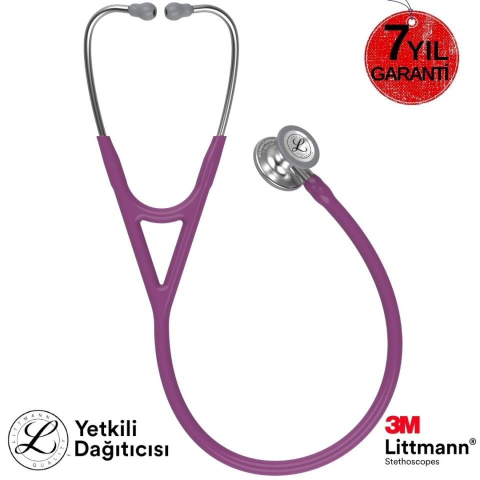 3M Littmann Steteskop Kardiyoloji 4 6156 Mürdüm Hortum 7 Yıl Garanti