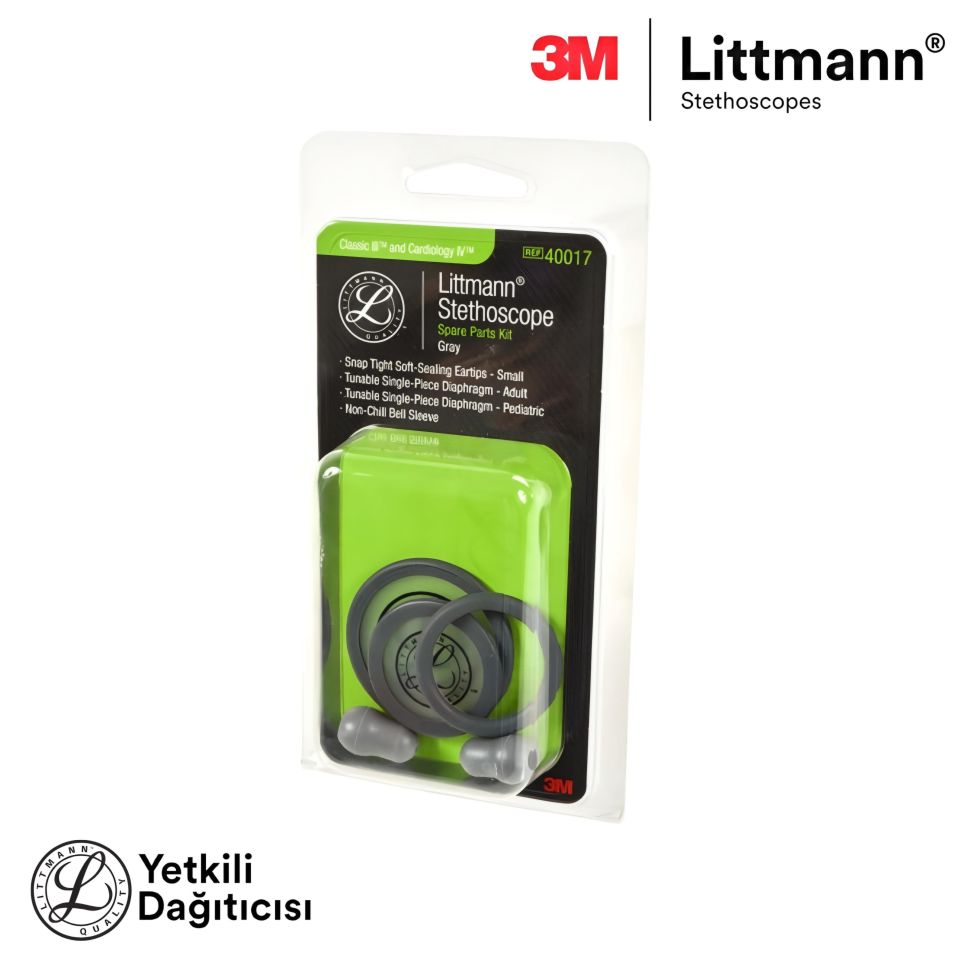 Littmann Classic III ve Kardiyoloji IV Stetskop Yedek Parça Set 40017 (gri)