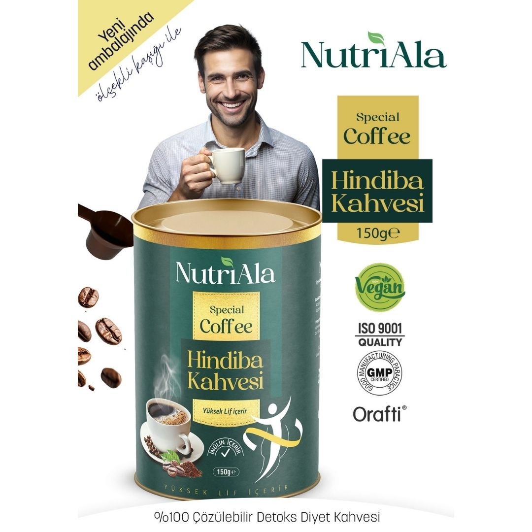 Hindiba Diyet Kahvesi Detox (INÜLİN,LİF,DETOKS) Orafti® 150 gr Klasik Tat Yeni Ambalaj