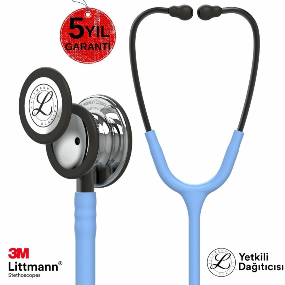 3M Littmann Klasik 3 Steteskop 5959 Buz Mavisi Hortum Aynalı Çan