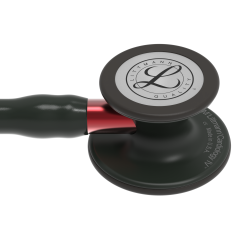 3M Littmann Steteskop Kardiyoloji 4 6200 Siyah /Kırmızı Kök 7 Yıl Garanti