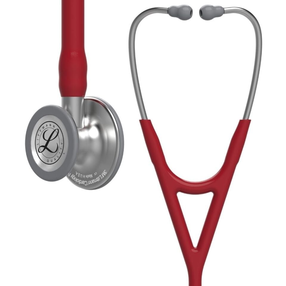 3M Littmann Steteskop Kardiyoloji 4 6184 Bordo Hortum 7 Yıl Garanti