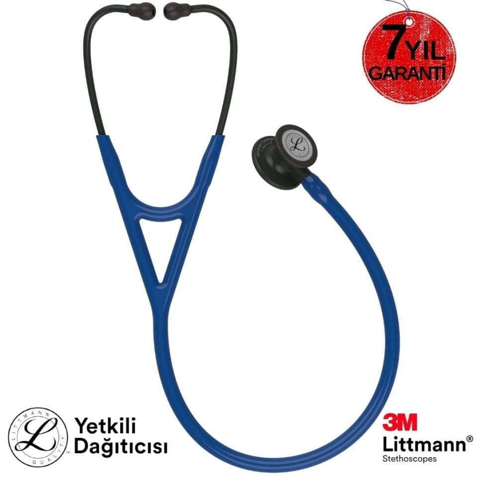 3M Littmann Steteskop Kardiyoloji 4 6168 Lacivert Hortum 7 Yıl Garanti