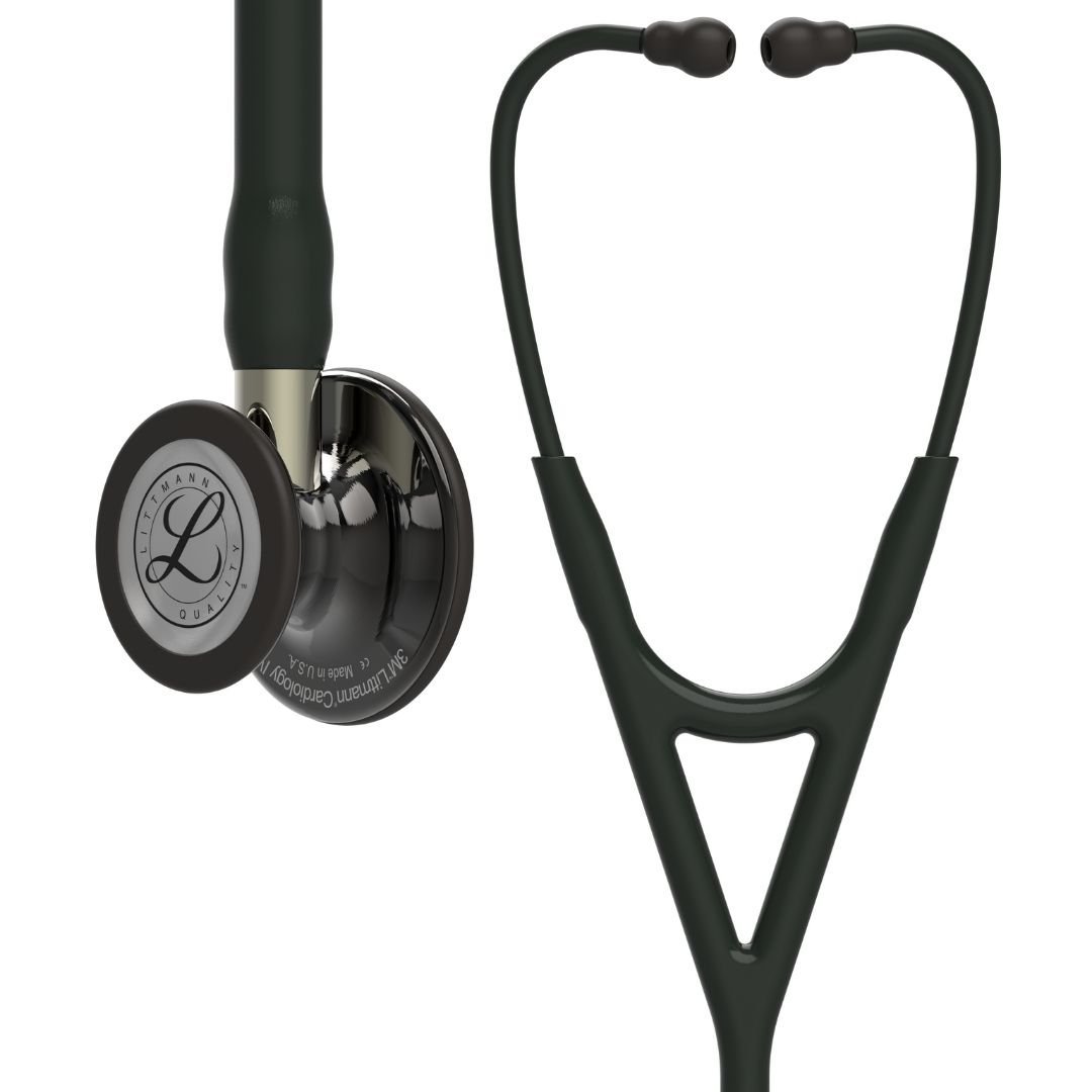 3M Littmann Kardioloji 6204 (Siyah / Şampanya kök / Özel Duman Çan)