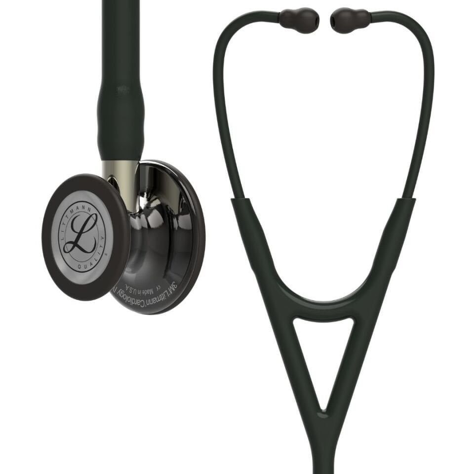3M Littmann Kardioloji 6204 (Siyah / Şampanya kök / Özel Duman Çan)