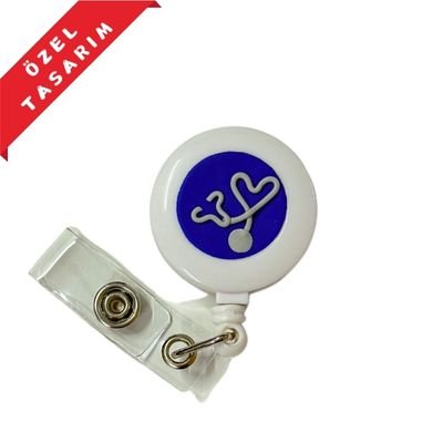 Saks Zemin Üzerinde Gri Steteskop Yoyo Kartlık