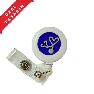 Saks Zemin Üzerinde Gri Steteskop Yoyo Kartlık