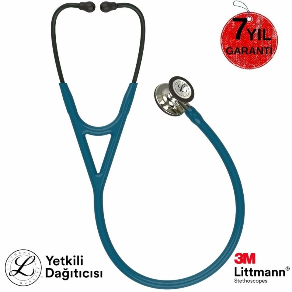 3M Littmann Steteskop Kardiyoloji 4 6190 Karayip Mavisi Hortum Şampanya Çan