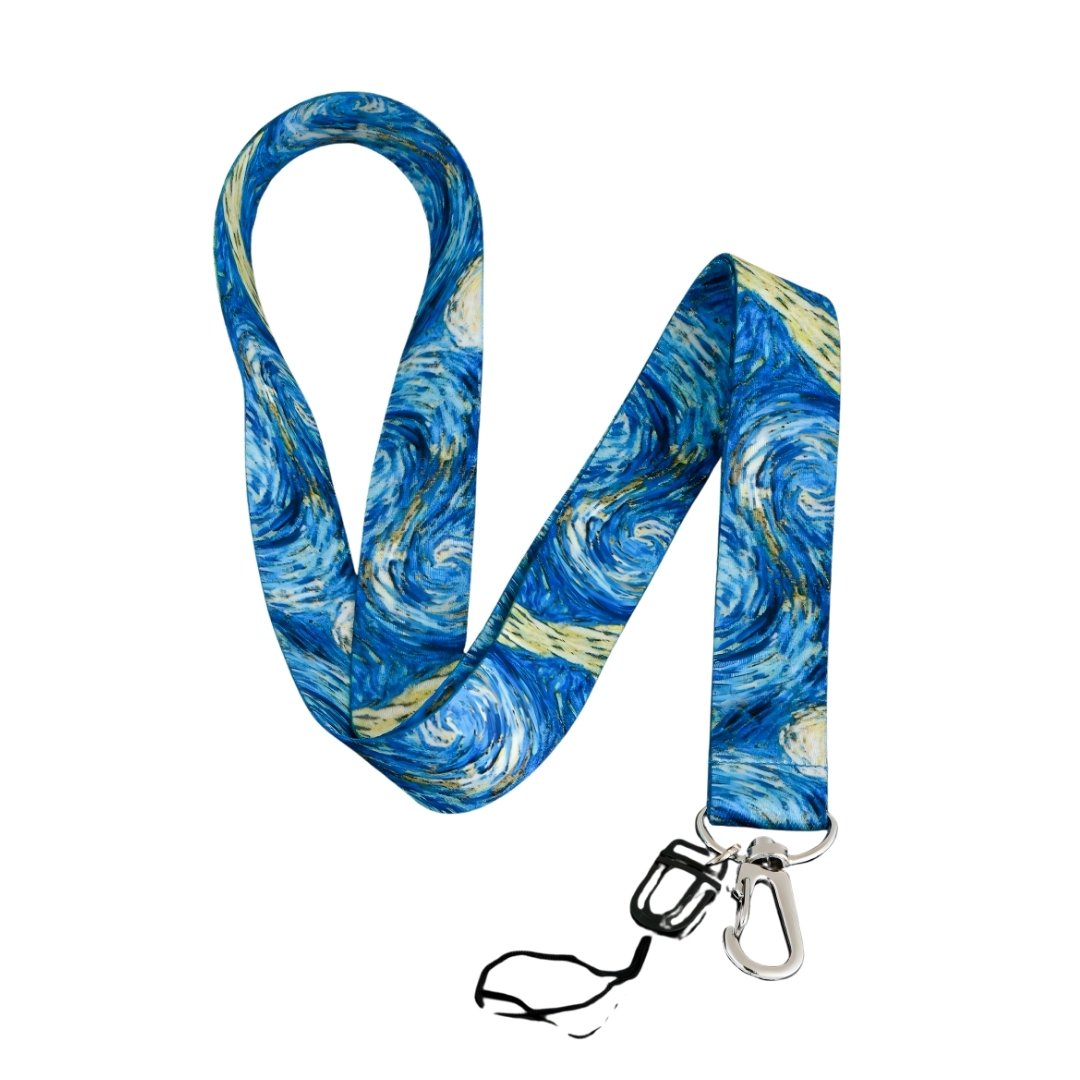 Van Gohg Yıldızlı Gece Temalı  Boyun Askı İpi (a71)
