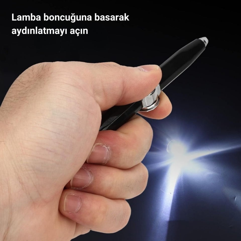 İsme Özel  Stres Çarklı Işıklı Muayene Kalemi