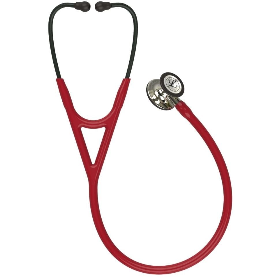3M Littmann Steteskop Kardiyoloji 4 6176 Bordo Hortum Şampanya Çan 7 Yıl Garanti
