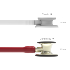 3M Littmann Steteskop Kardiyoloji 4 6176 Bordo Hortum Şampanya Çan 7 Yıl Garanti