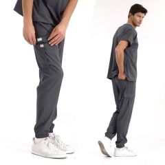 Füme Jogger Scrubs Lüks Likralı Greys Takım