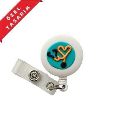 Mavi Zeminde Turuncu Steteskop Yoyo Kartlık