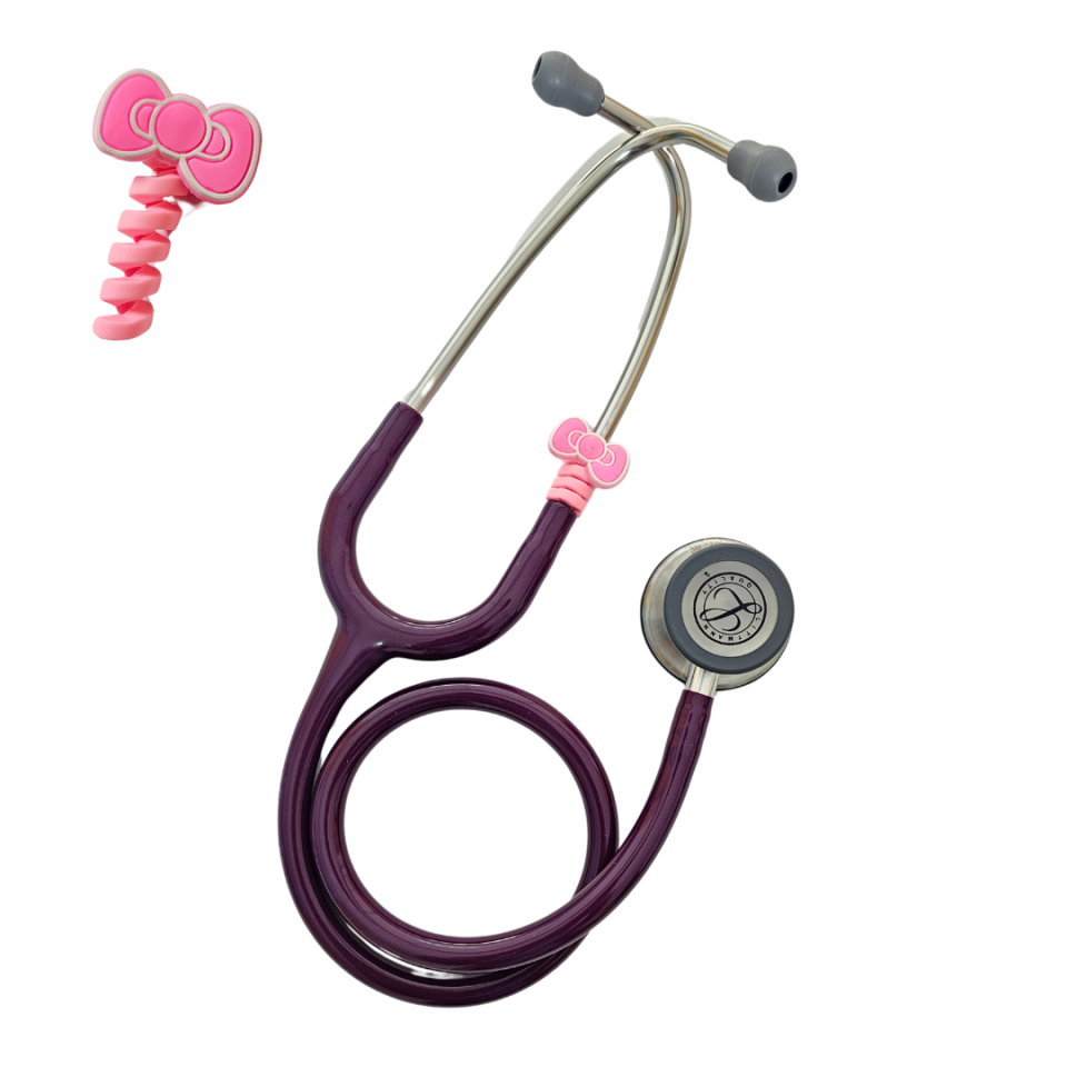 PEMBE FİYONKLU STETESKOP SÜSÜ