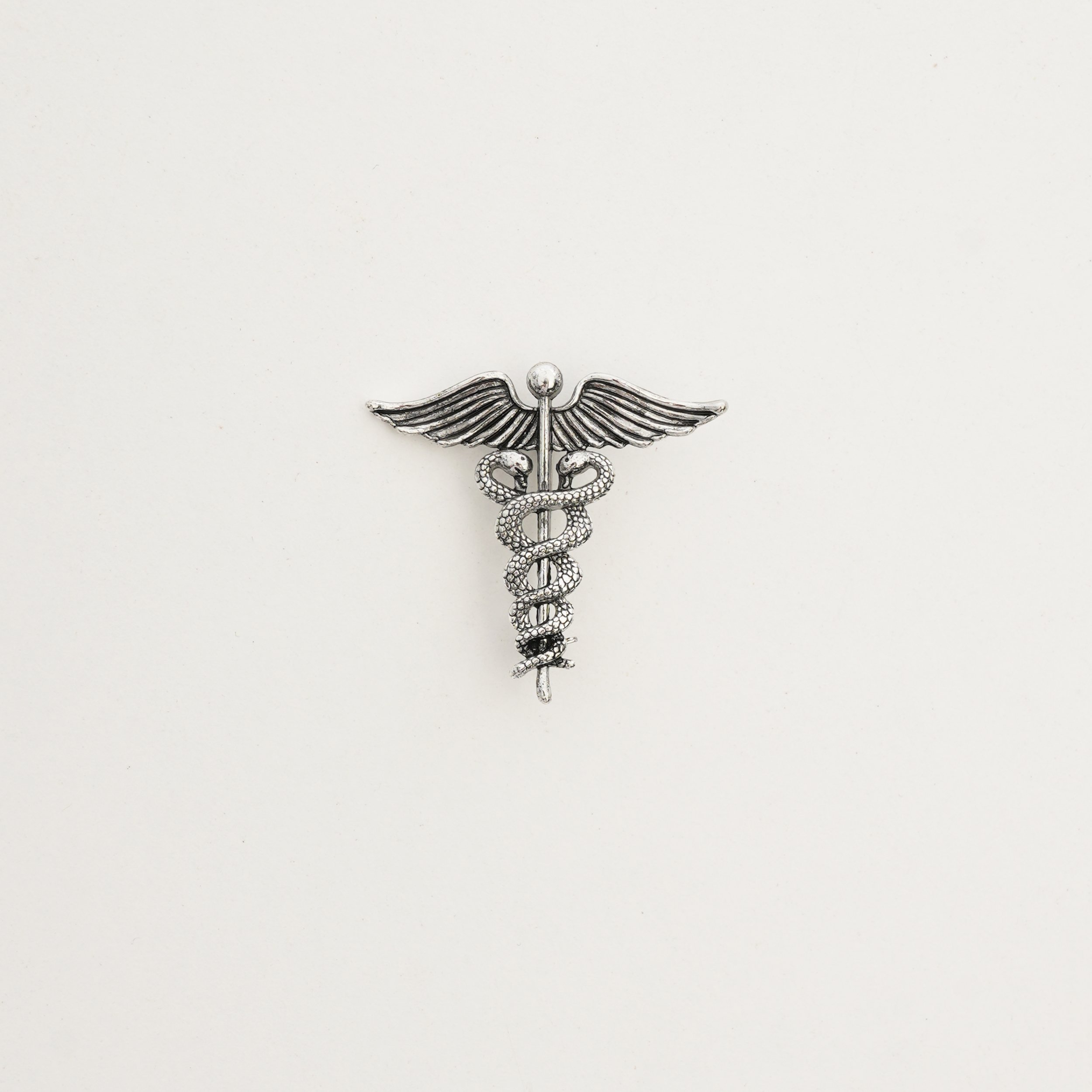 Tıp Sembollü Gümüş Broş (Yaka İğnesi)