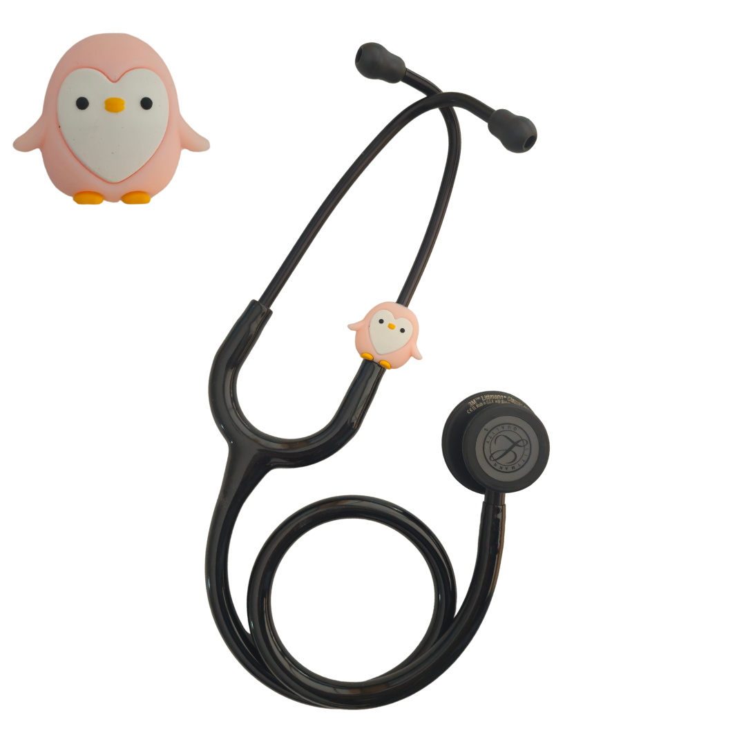 SEVİMLİ PENGUEN (PEMBE) STETESKOP SÜSÜ