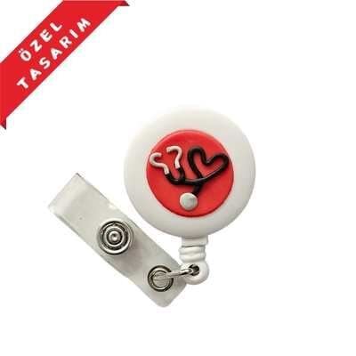 Kırmızı Zeminde Siyah Steteskop Yoyo