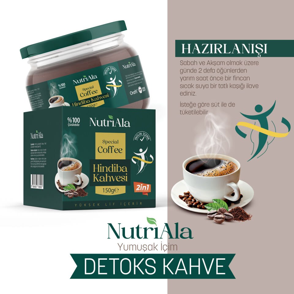 Hindiba Diyet Kahvesi–Detox Kahvesi (inülin,lif,detoks) Orafti®-150gr
