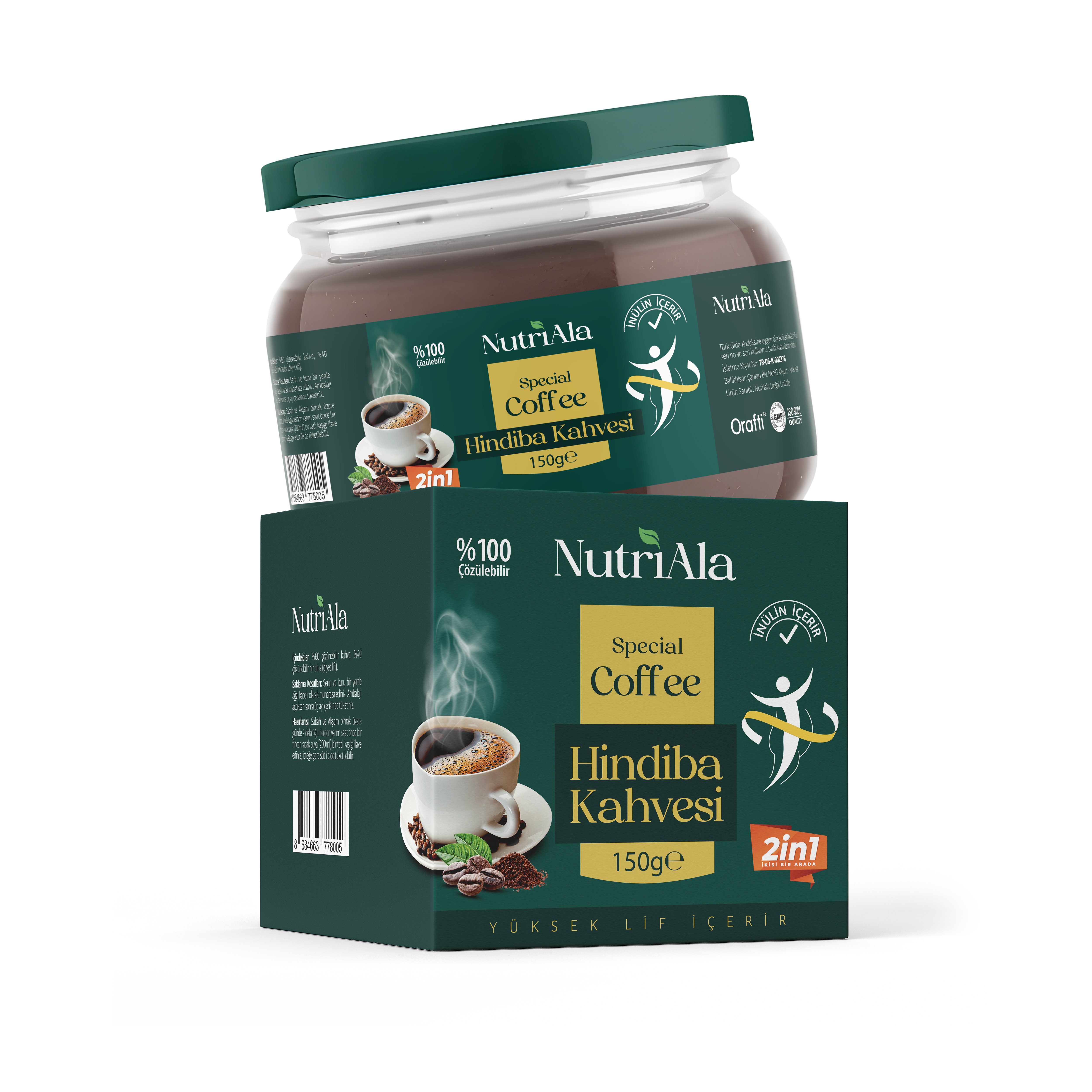 Hindiba Diyet Kahvesi–Detox Kahvesi (inülin,lif,detoks) Orafti®-150gr