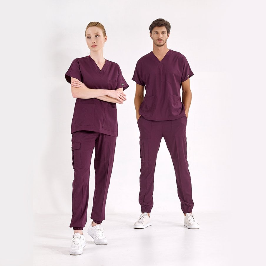 Mürdüm Jogger Scrubs Lüks Likralı Greys Takım