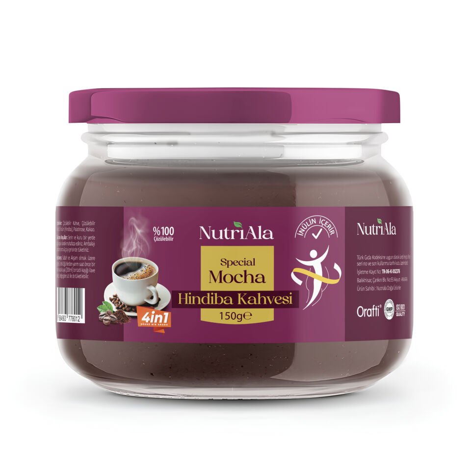 Hindiba Diyet Kahvesi Mocha Detox Kahvesi (inülin,lif,detoks) Orafti®-150gr