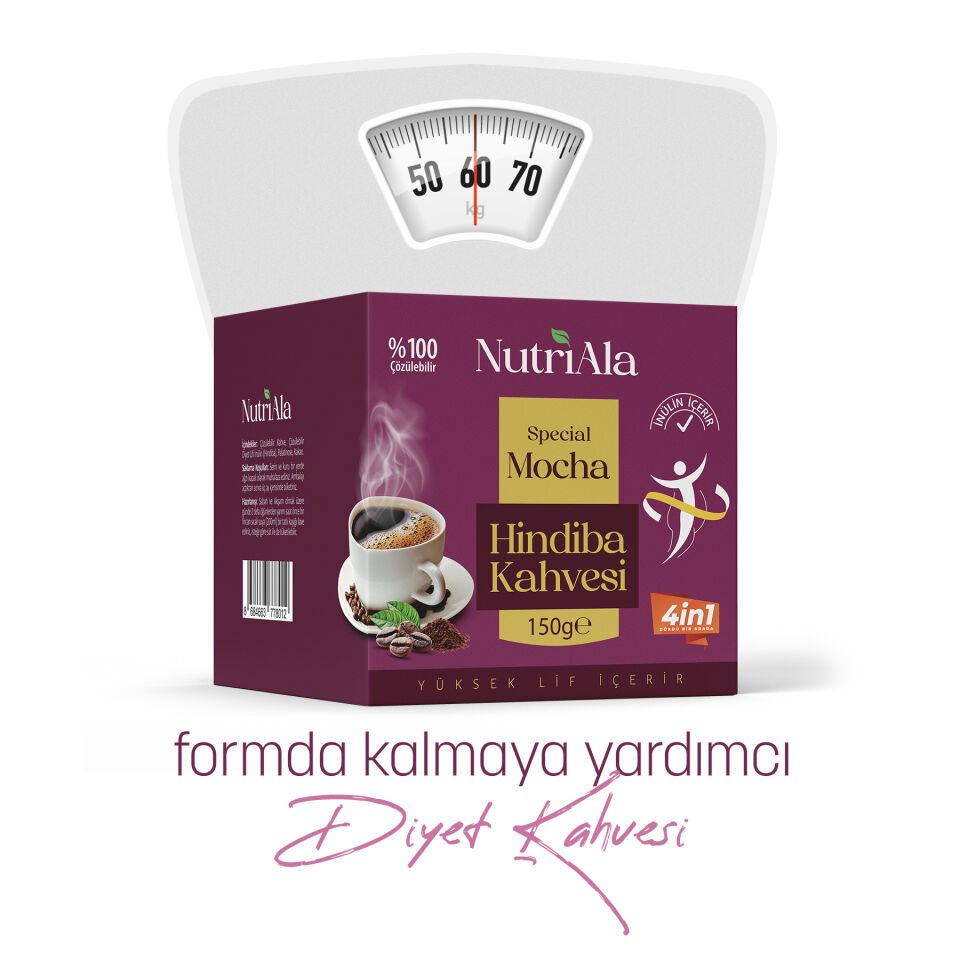 Hindiba Diyet Kahvesi Mocha Detox Kahvesi (inülin,lif,detoks) Orafti®-150gr