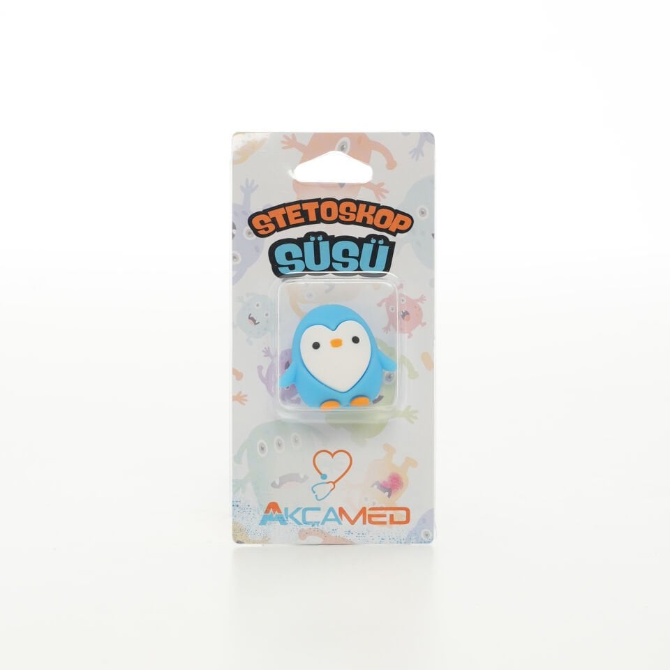 SEVİMLİ PENGUEN (MAVİ) STETESKOP SÜSÜ