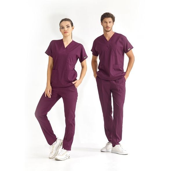 Mürdüm Lüks Likralı Scrubs Greys Takım