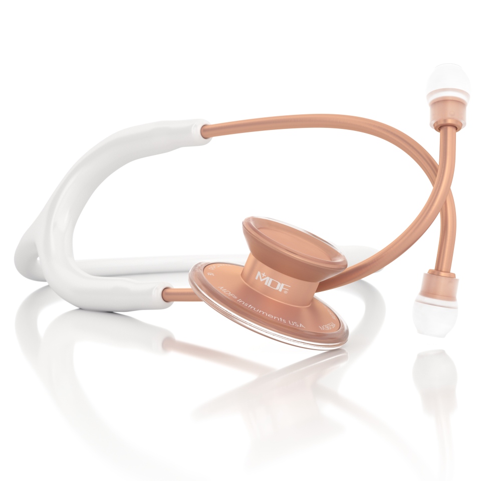 MDF Steteskop Akustik Beyaz/ Rose Gold