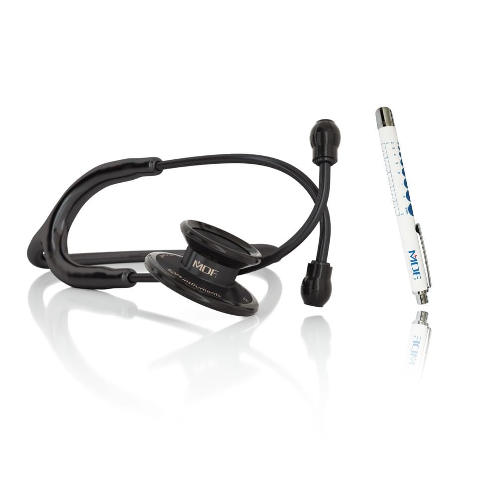 Mdf Steteskop MD One Paslanmaz Çelik - Full Siyah