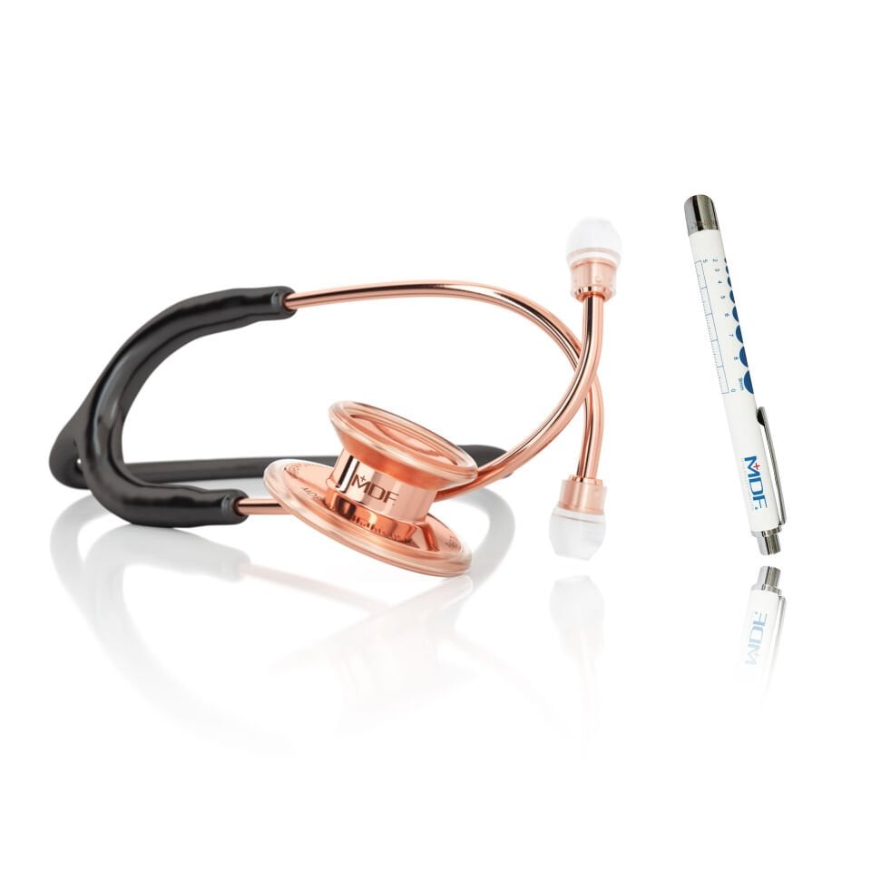 Mdf Steteskop Md One Paslanmaz Çelik - Siyah /Rose Gold