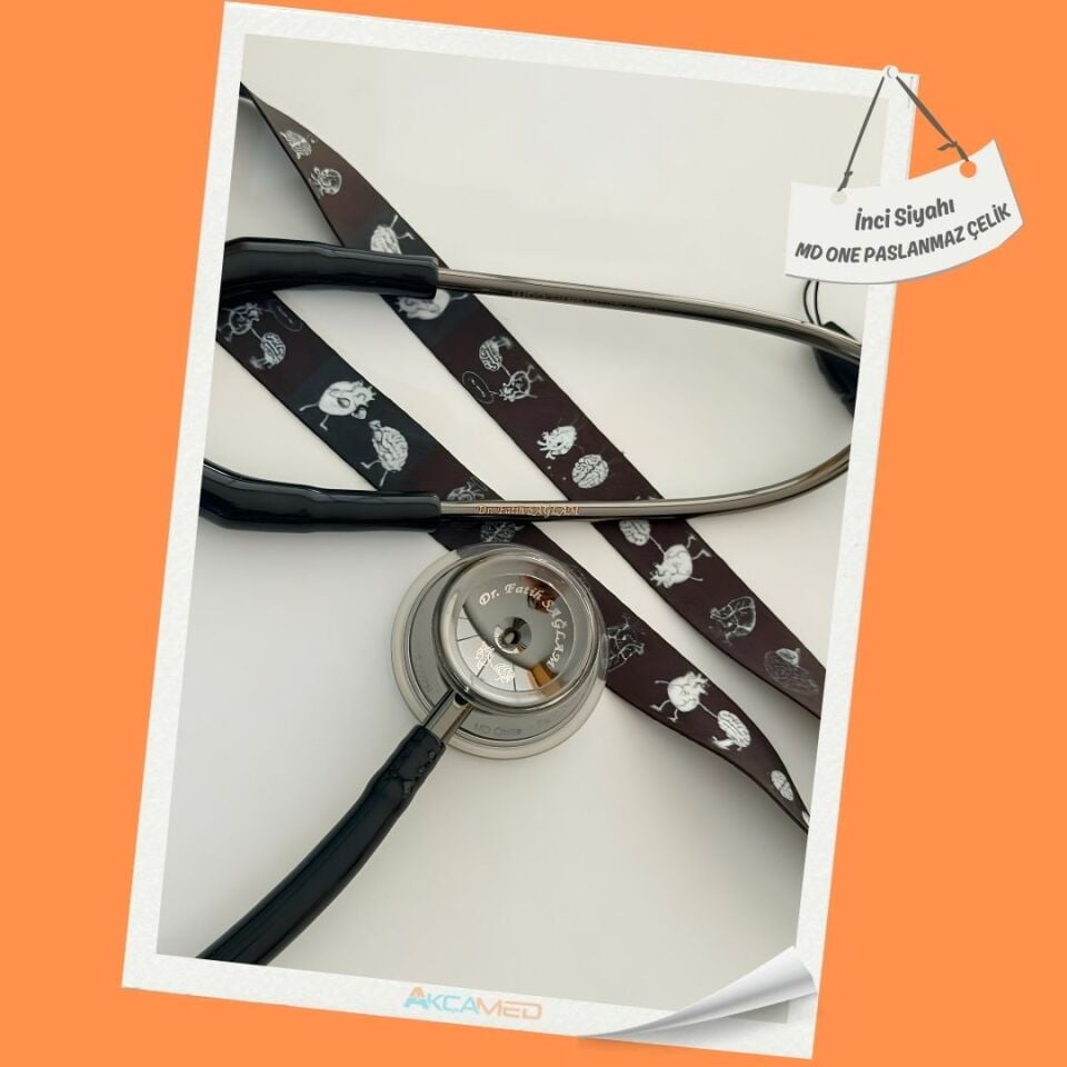 Mdf Steteskop Md One Paslanmaz Çelik - Siyah / İnci Siyahı