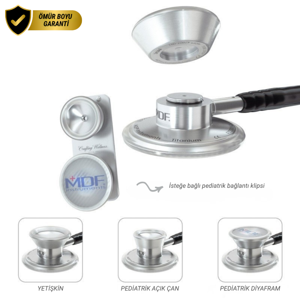 Mdf Steteskop Md One Titanyum - Siyah