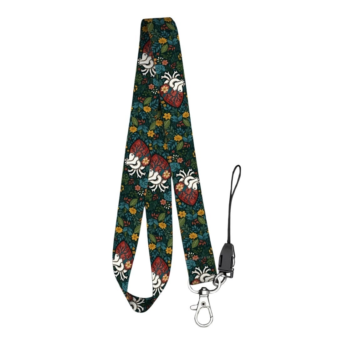 Karanlık Bahçe Kalp Temalı Boyun Askı İpi (a2)