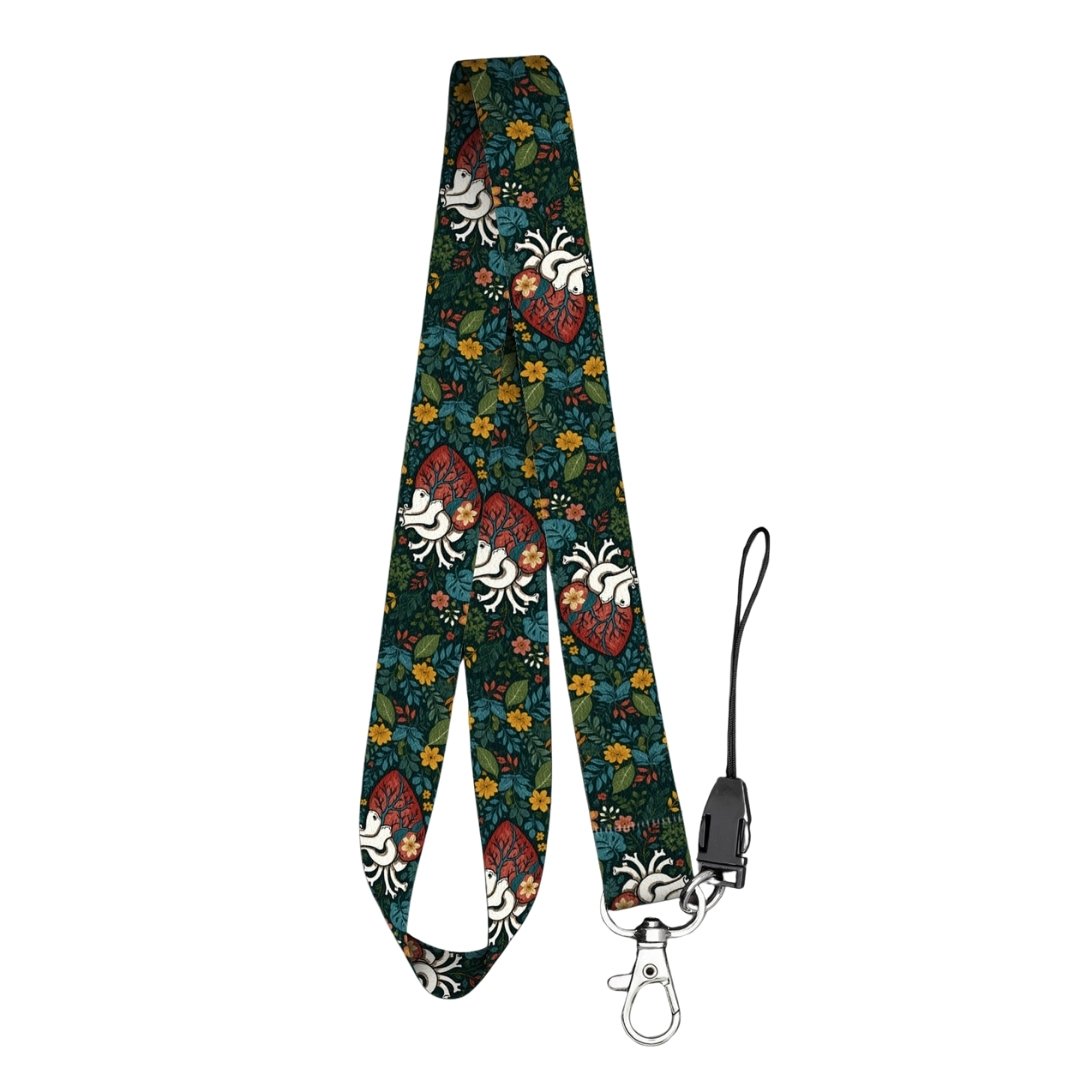 Karanlık Bahçe Kalp Temalı Boyun Askı İpi (a2)