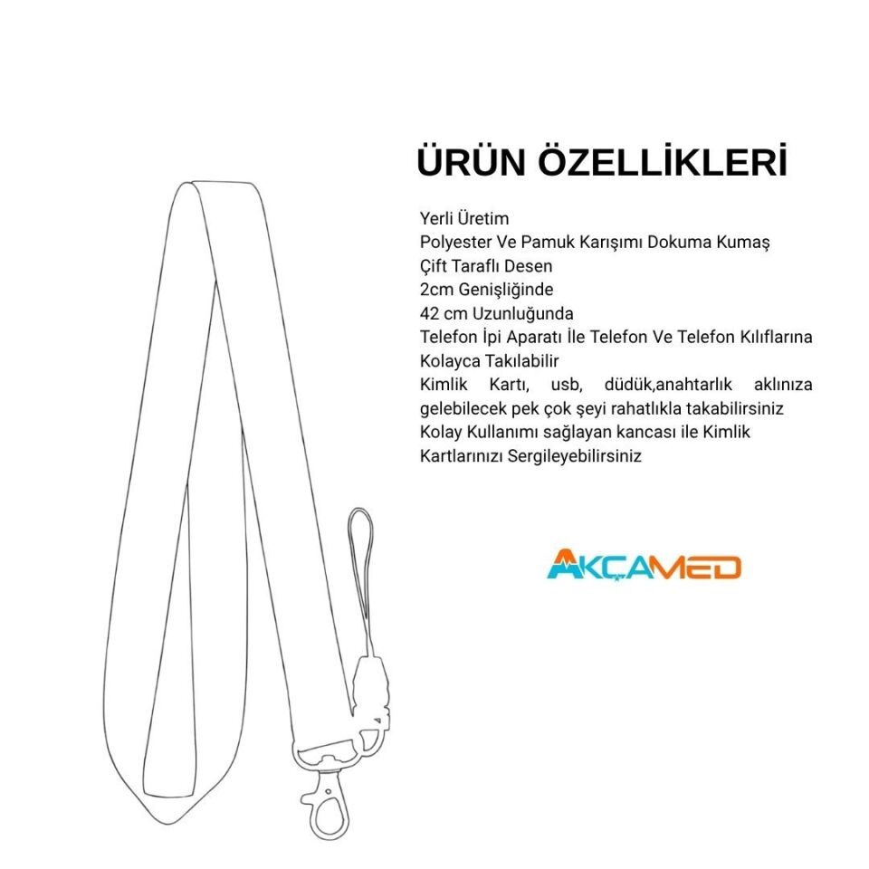 Kalp Yaprak Temalı Boyun Askı İpi (a2)