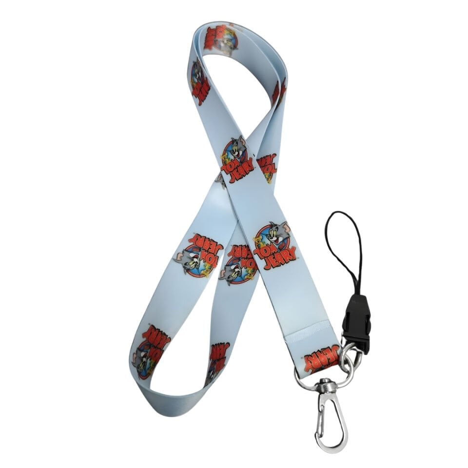 Tom & Jerry Temalı Gri Boyun Askı İpi (a12)