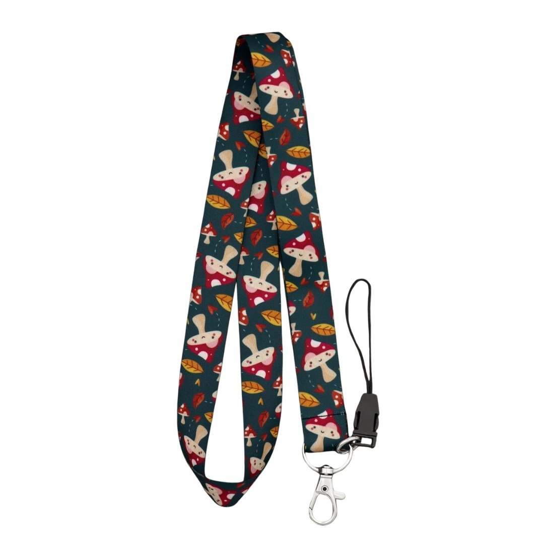Sevimli Mantar Temalı Boyun Askı İpi (a26)