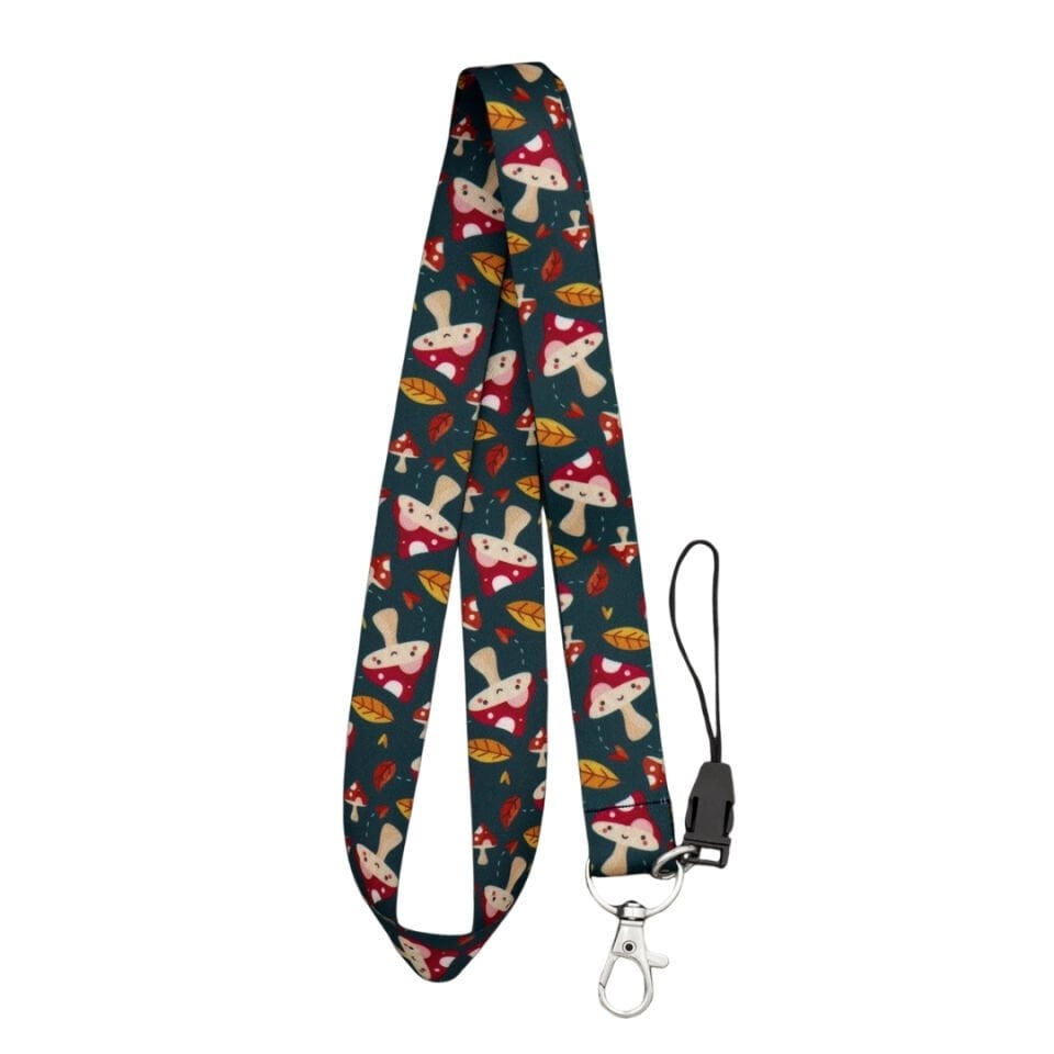 Sevimli Mantar Temalı Boyun Askı İpi (a26)