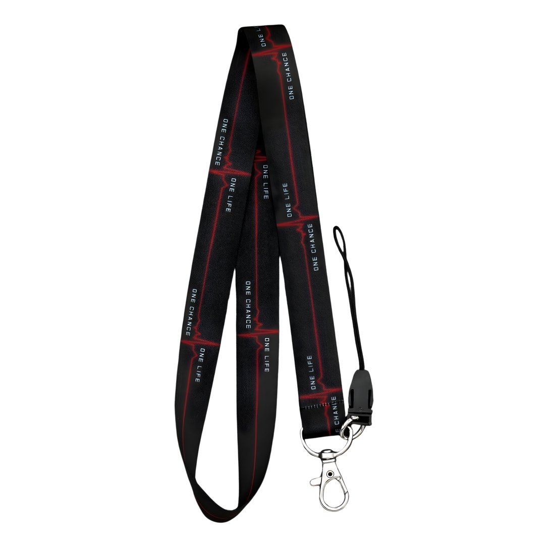 Ekg Kalp Atışı Kırmızı Boyun Askı İpi (a29)