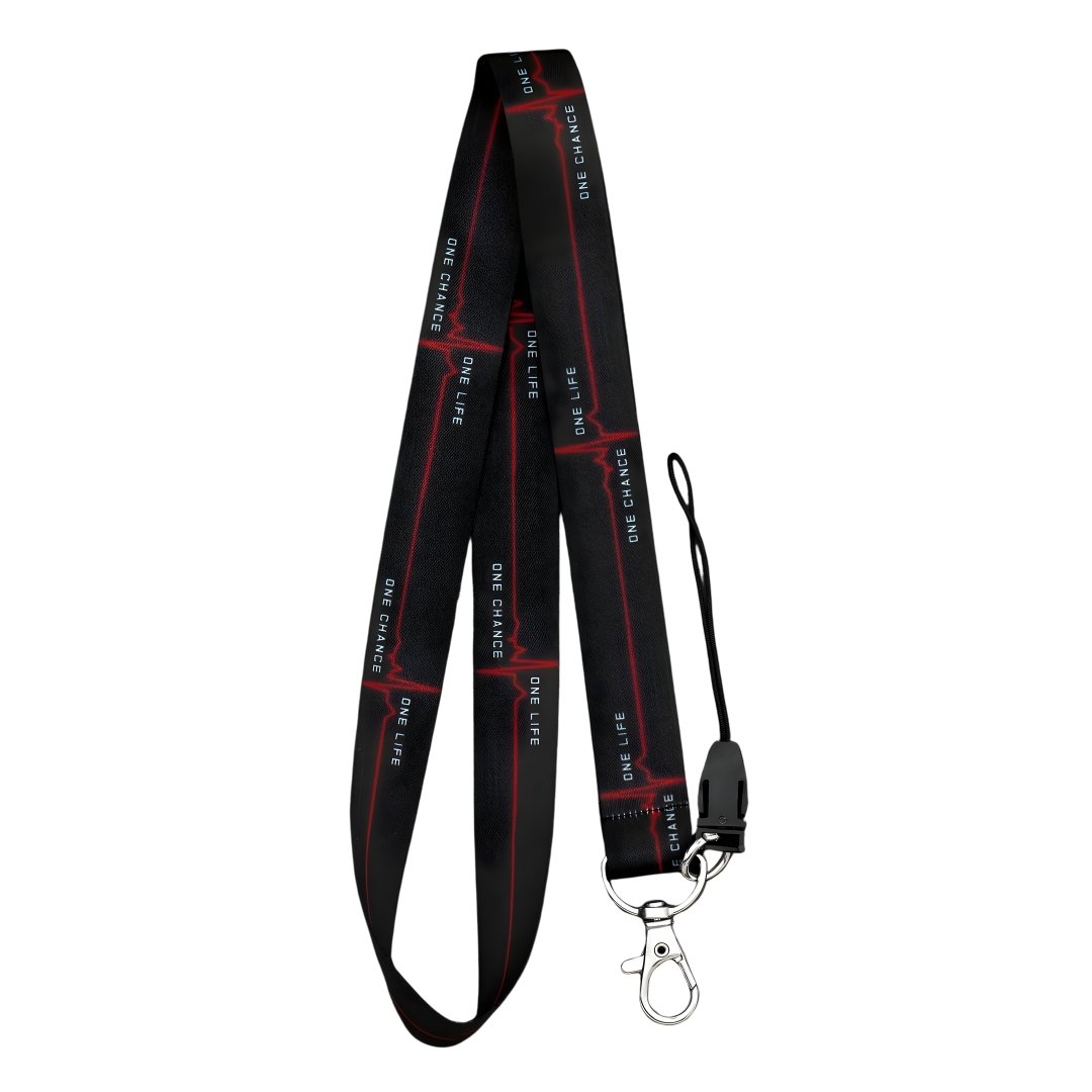 Ekg Kalp Atışı Kırmızı Boyun Askı İpi (a29)