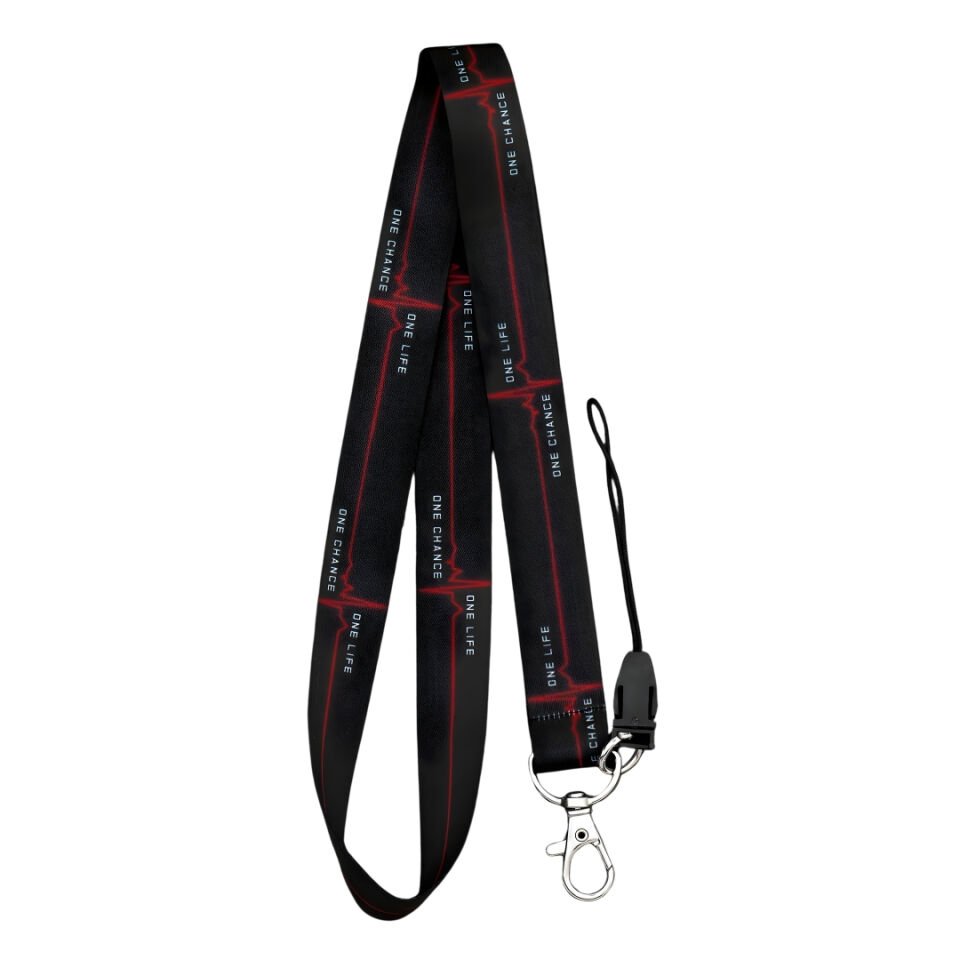 Ekg Kalp Atışı Kırmızı Boyun Askı İpi (a29)