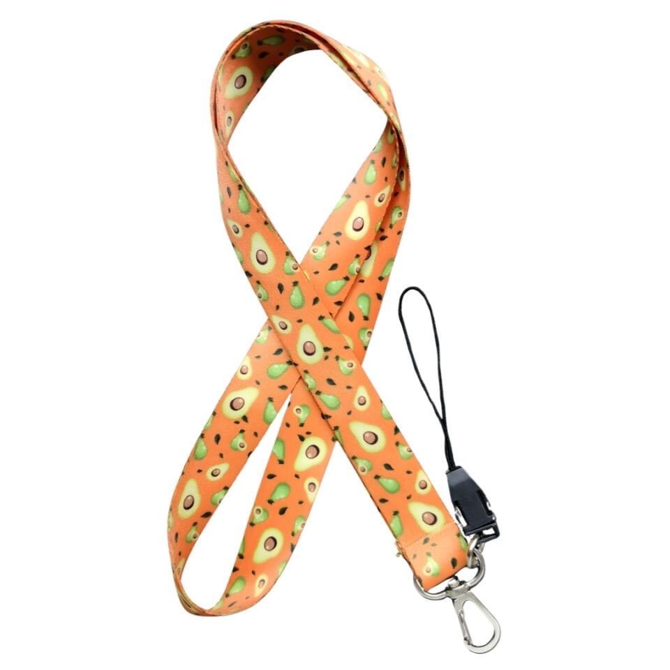 Avokado Temalı Turuncu Boyun Askı İpi (a36)