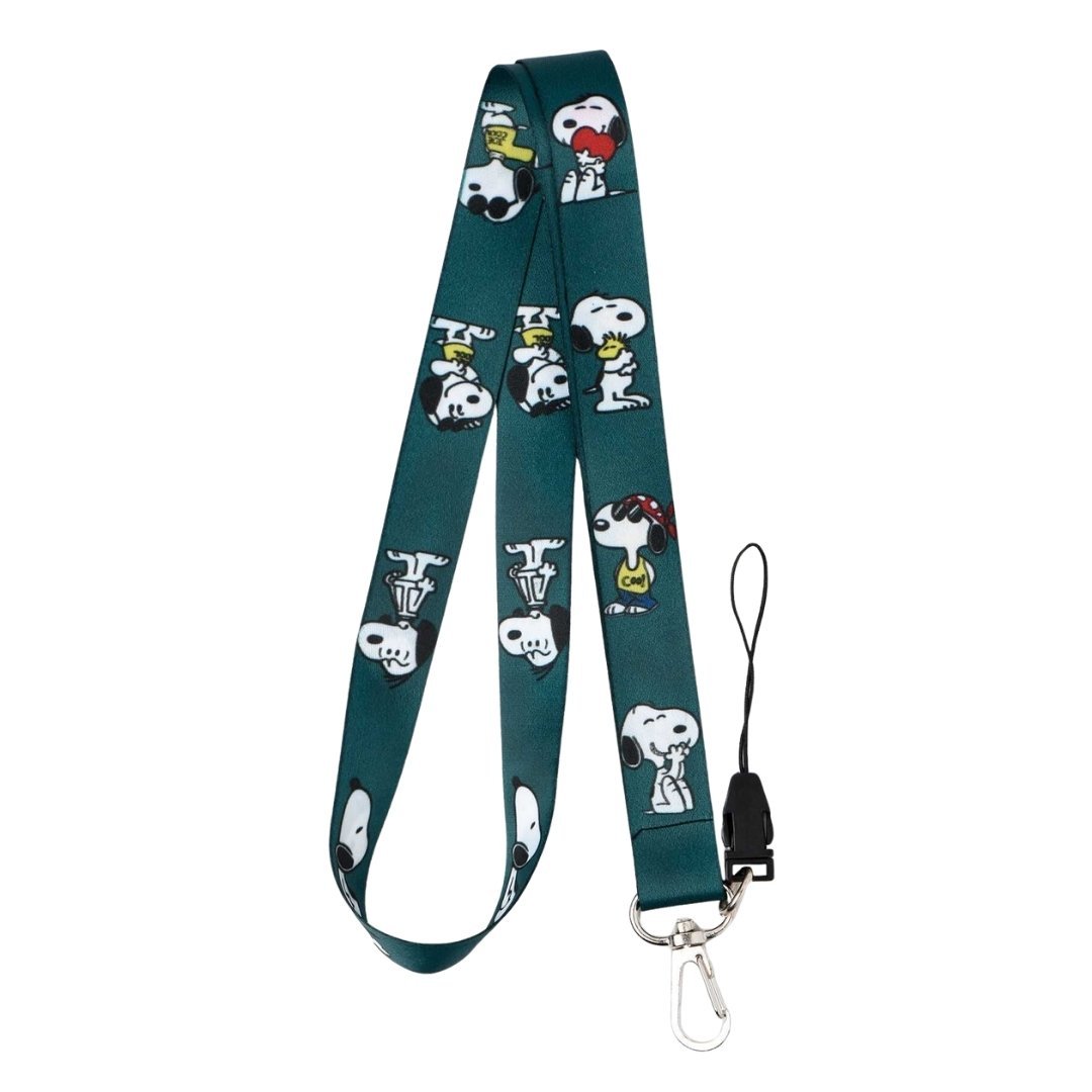 Snoopy Dog Temalı Yeşil Boyun Askı İpi (a46)