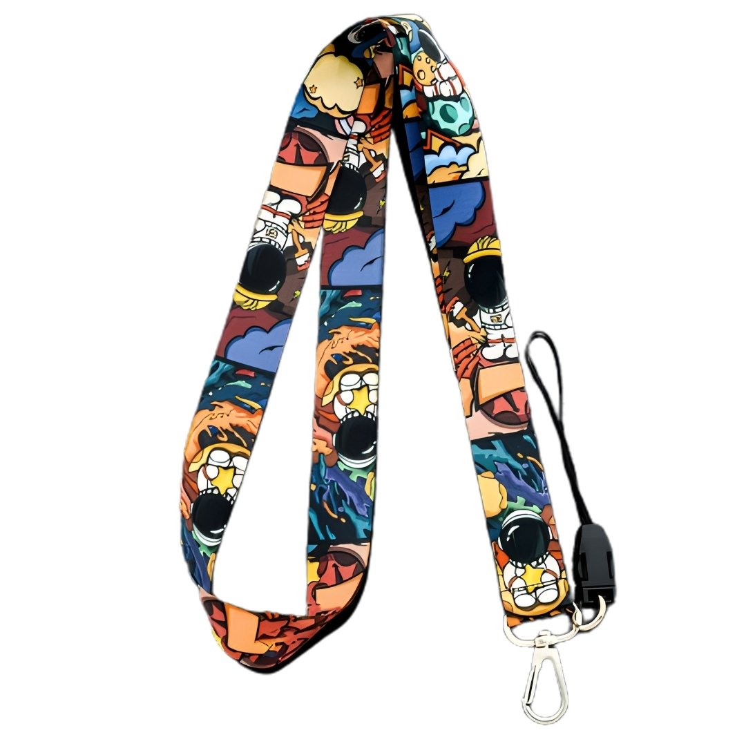 Çizgi Astronot Temalı Boyun Askı İpi (a47)