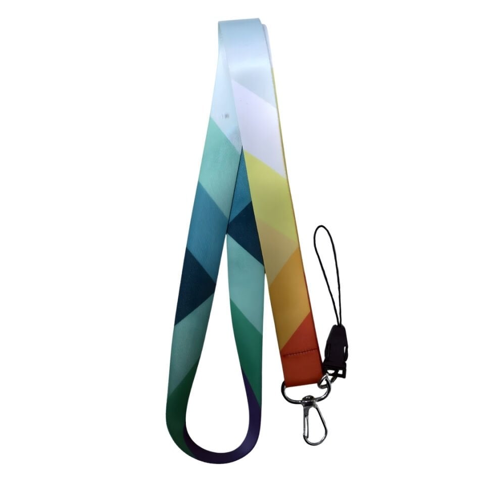 Çok renkli Geometrik Şekil Boyun Askı İpi (a60)