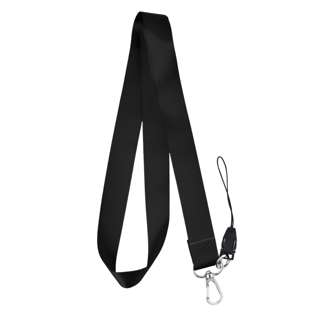 Siyah Tek Renk Boyun Askı İpi (a63)
